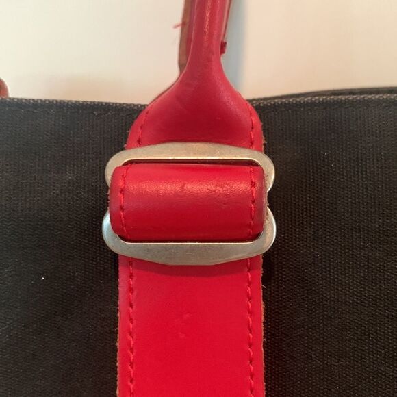 Vintage Jack Gomme Paris Black Canvas Tote, Unisex Lightweight Shoulder Bag - Picture 6 of 11